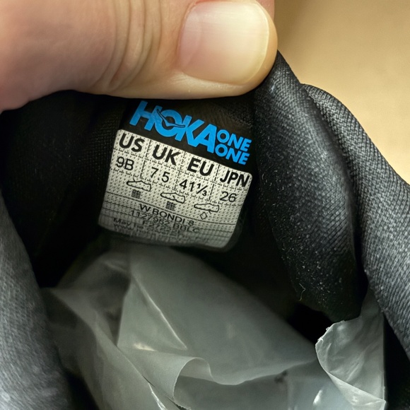 Hoka One One Bondi 8 Running Shoes - Women's Size 9 - Black - Picture 10 of 11